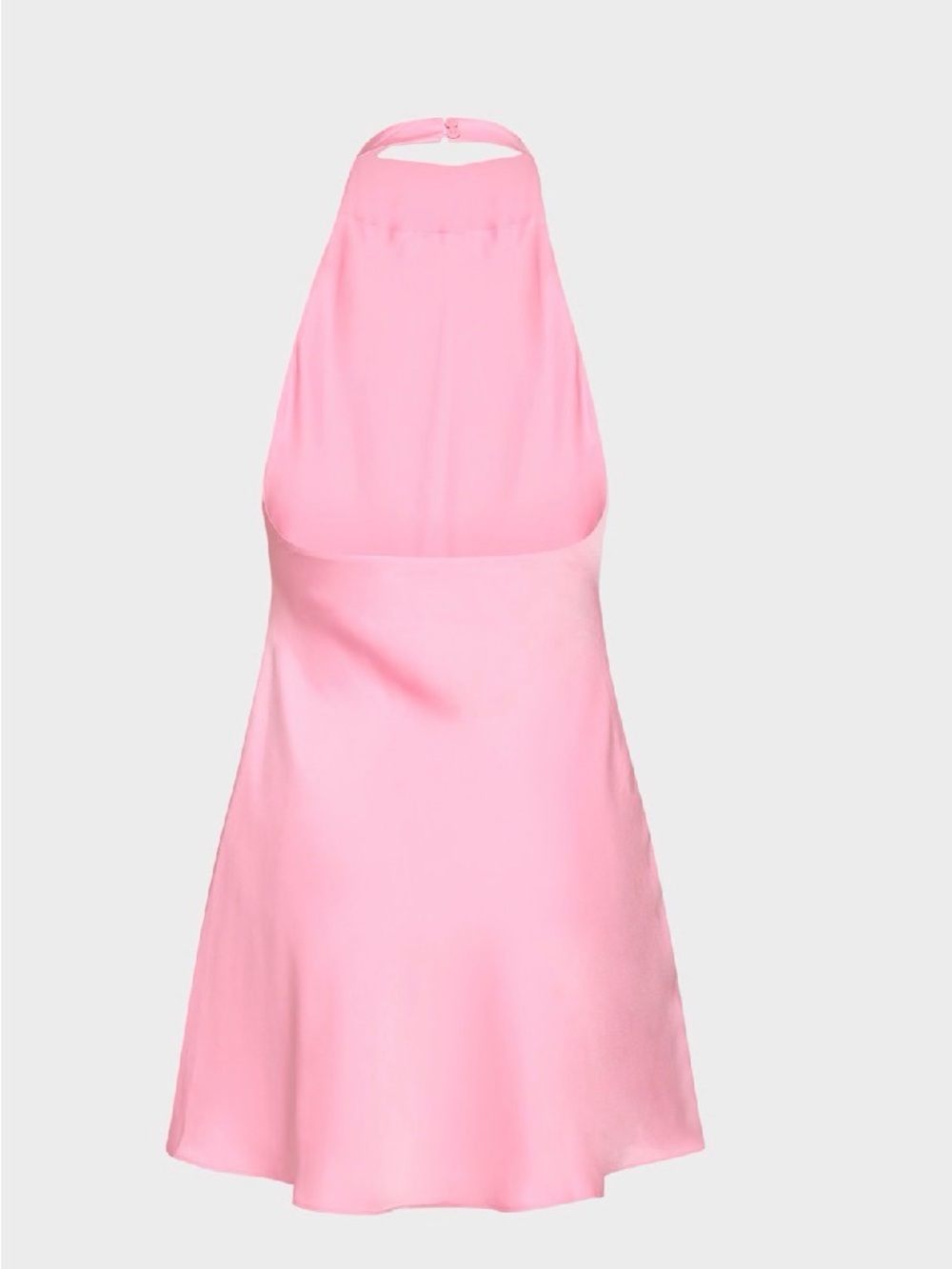 Aritzia Satin Pink Halter Mini Dress - Picture 2 of 9